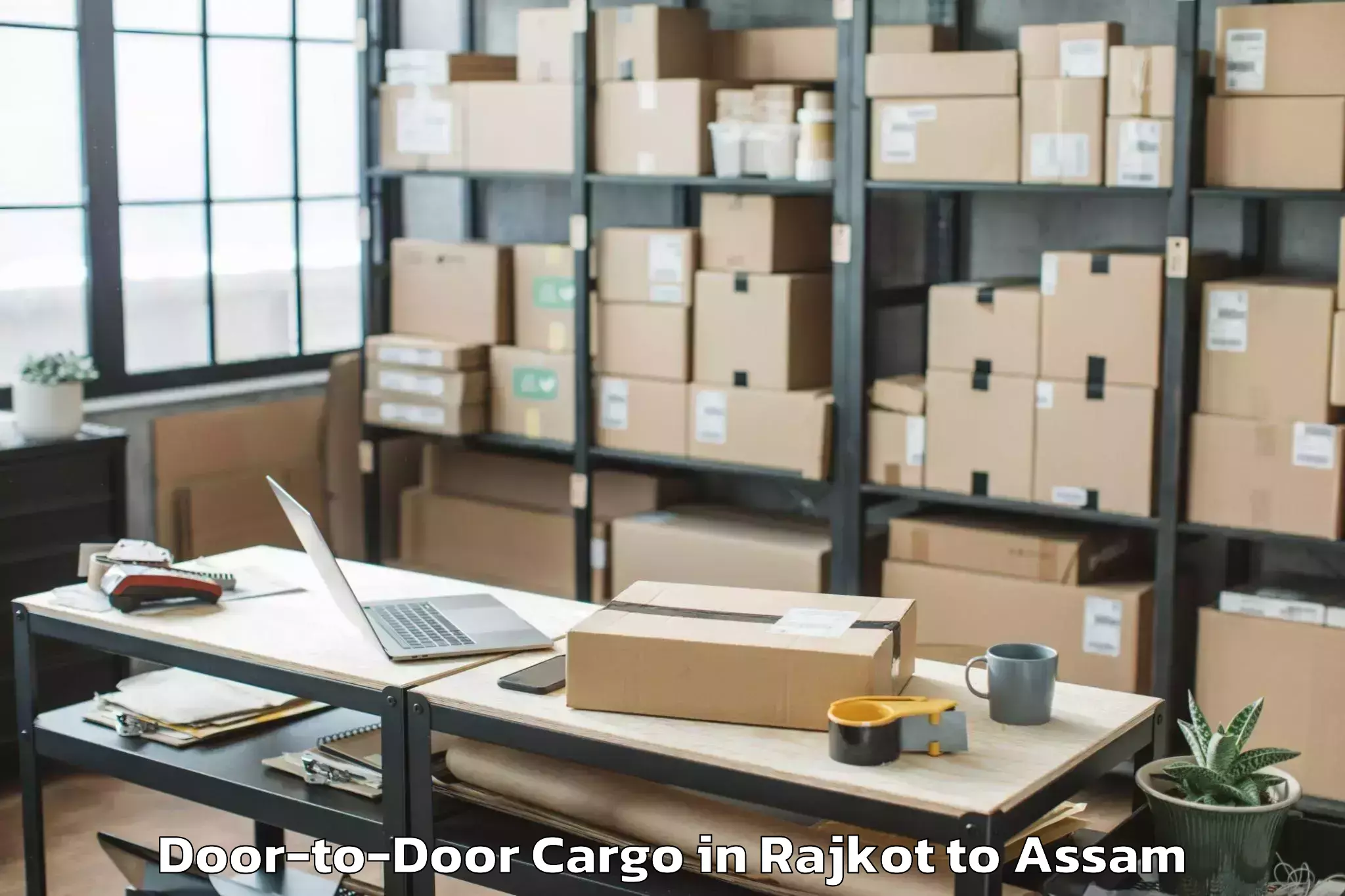 Efficient Rajkot to Pandu Door To Door Cargo